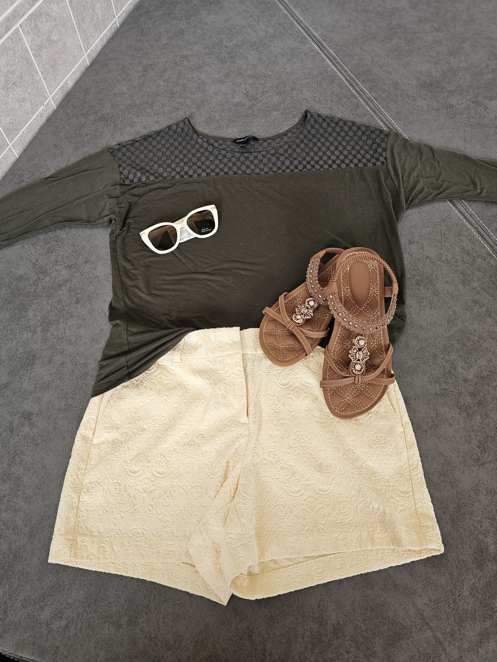 Banana Republic Olive Green Long Sleeve Top